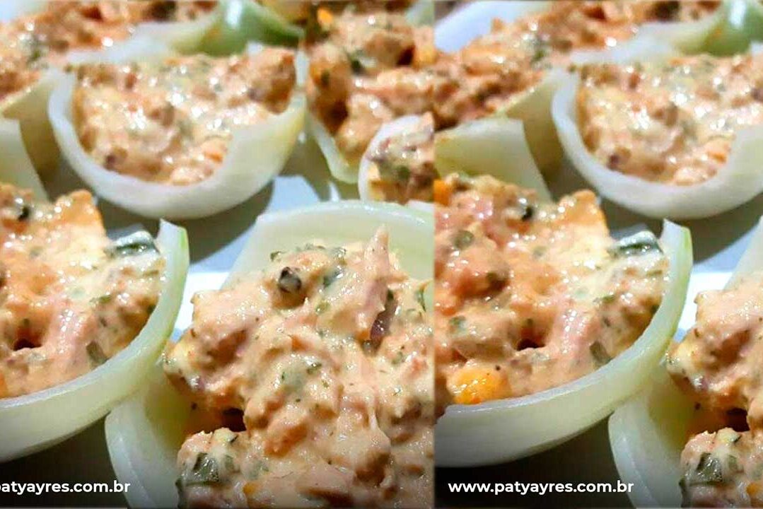 Receita de Barquinhas de Cebola – Paty Ayres Receita de Barquinhas de Cebola - Paty Ayres