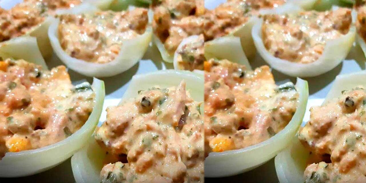 Receita de Barquinhas de Cebola – Paty Ayres Receita de Barquinhas de Cebola - Paty Ayres