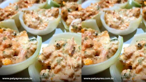 Receita de Barquinhas de Cebola – Paty Ayres Receita de Barquinhas de Cebola - Paty Ayres