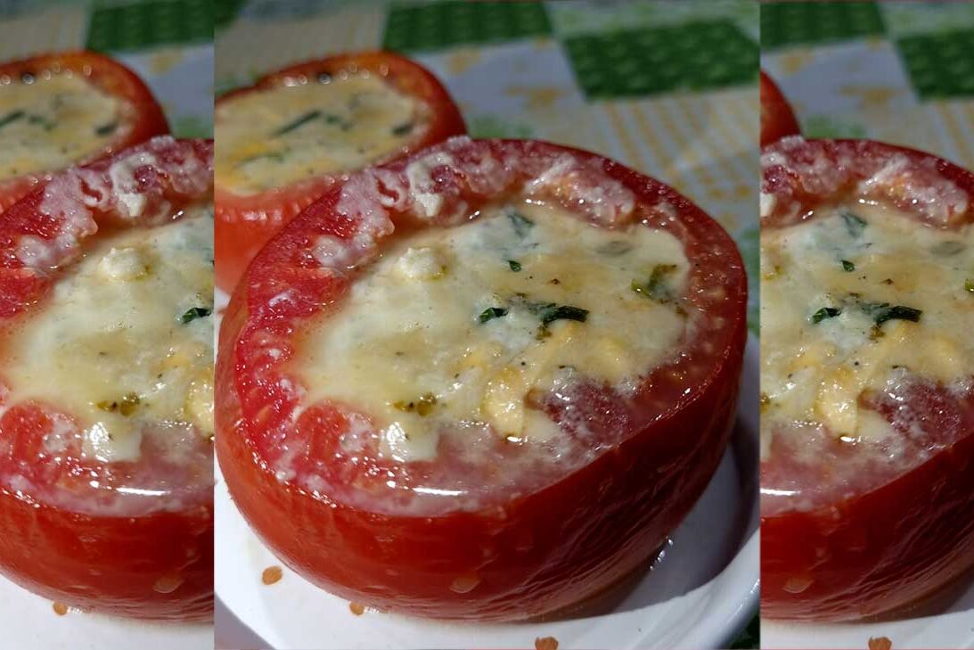 Tomates Recheados Receita de Tomates Recheados - Por Paty Ayres