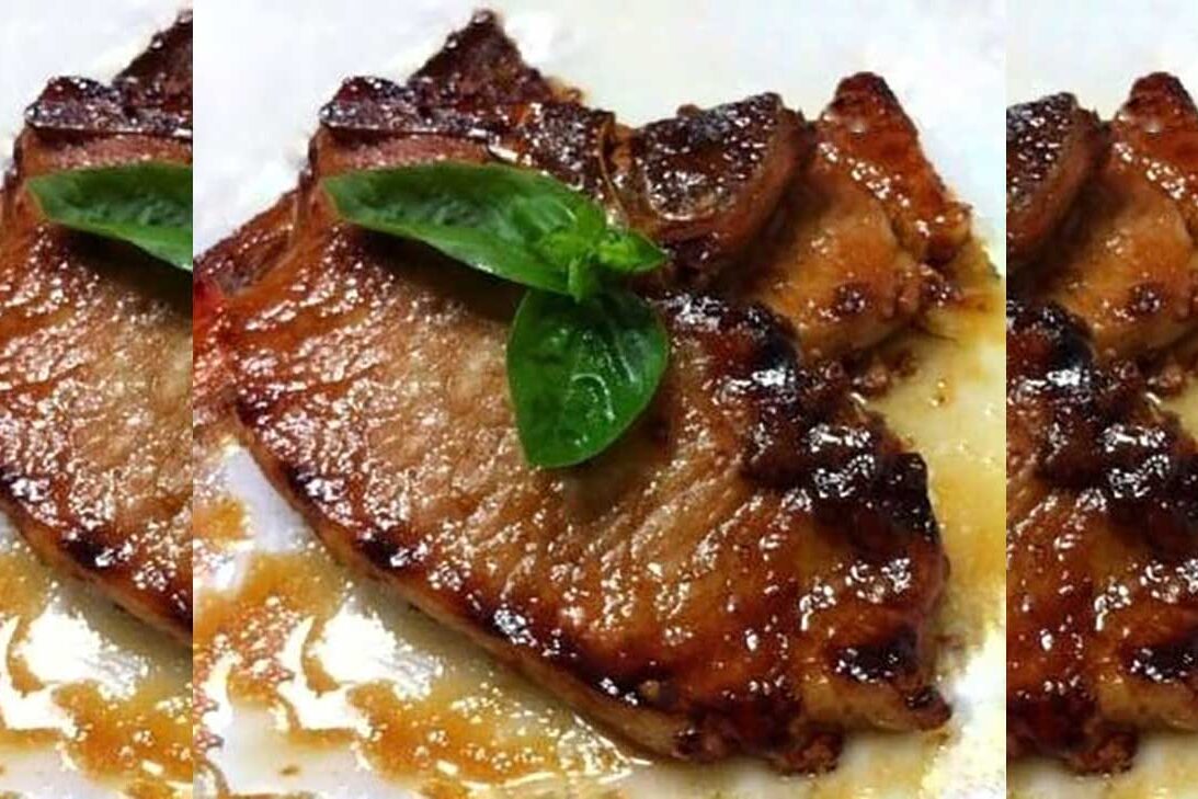 Receita de Bisteca Suína Caramelizada Receita de Bisteca Suína Caramelizada - Por Paty Ayres