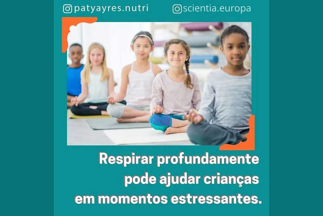 Imagem de Crianças praticando Yoga. Por Paty Aytes