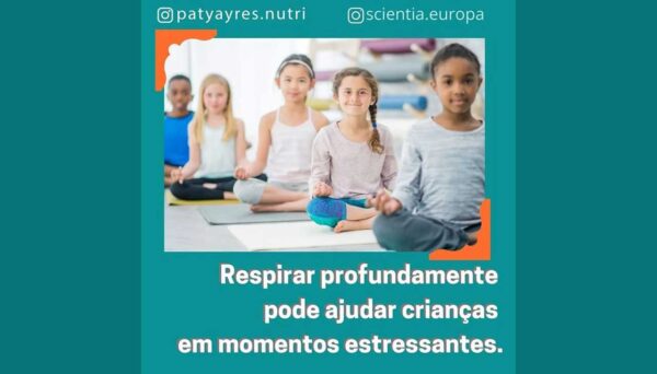 Imagem de Crianças praticando Yoga. Por Paty Aytes