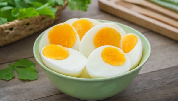 4 Motivos para Incluir OVOS na Dieta Imagem de ovos cozidos para ilustrar a importância de ovos na dieta - Por Paty Ayres